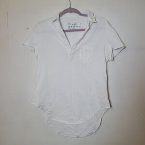 Frank & Eileen Charlotte Perfect Polo White Size Medium